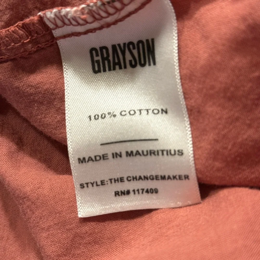 Frank & Eileen GRAYSON Changemaker Cotton Oversized Midi Dress Dusty Rose L - Picture 10 of 11